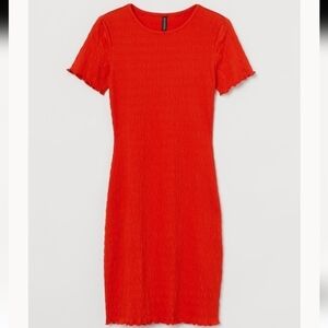 NWT H&M Smocked Dress L